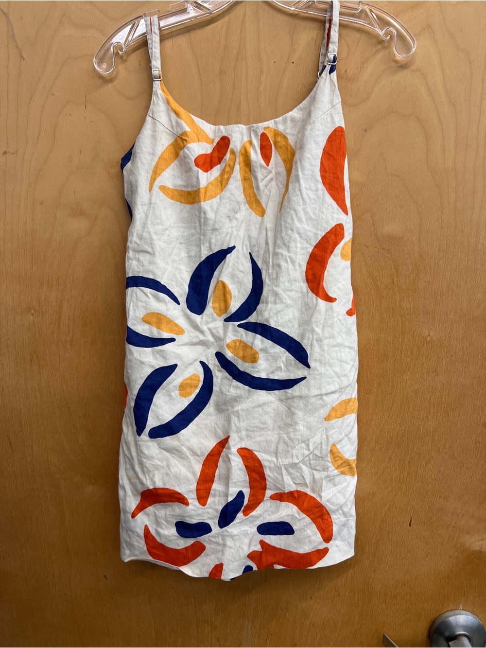 Rebecca Taylor White Mini Romper with Blue, Orange & Yellow Floral Print